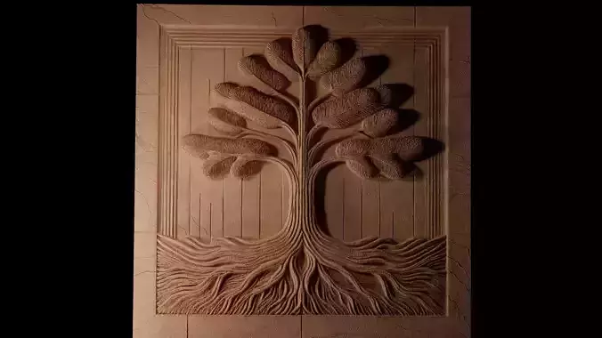 Crazy Tree CNC 3d Print High Relief Sand Casting