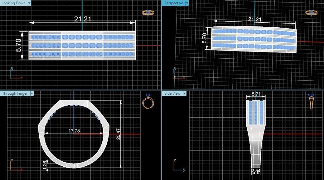 Band Ring renders 3dm stl details 3D print model_4