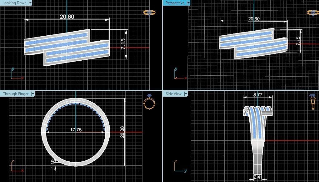 Band Ring renders 3dm stl details 3D print model_4
