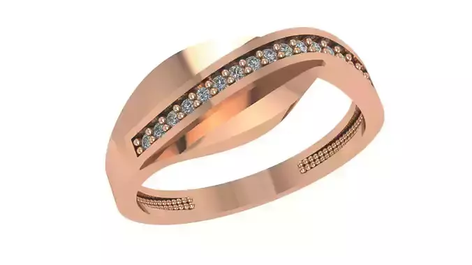 High Jewelry Cocktail Ring 3dm stl renders details 