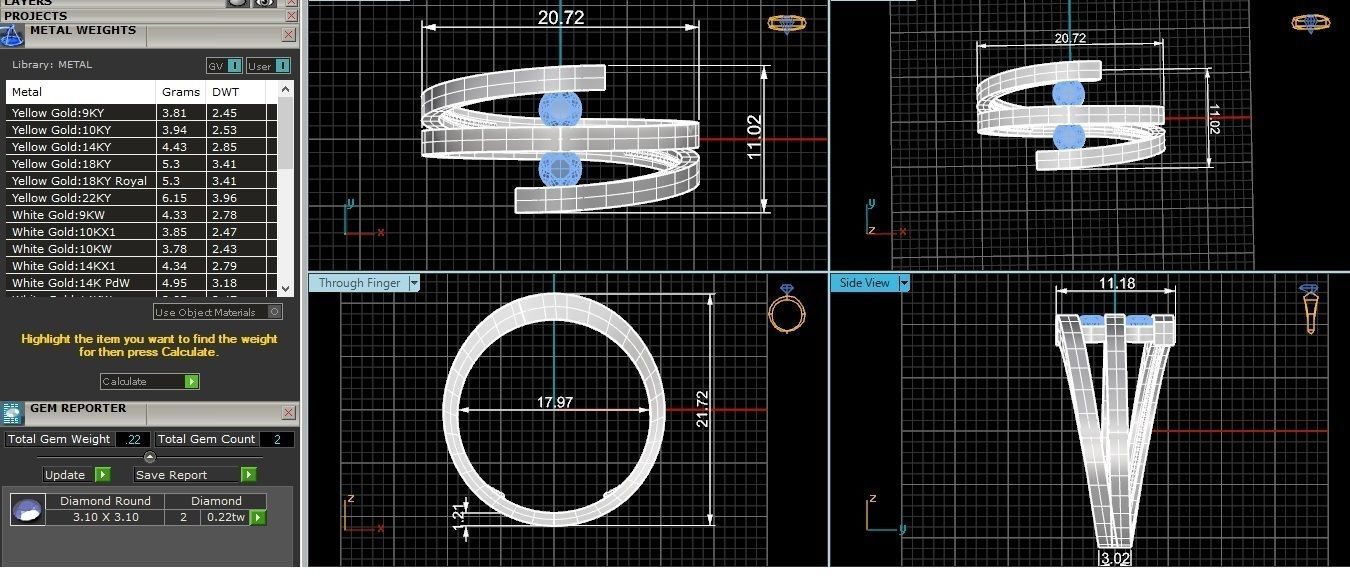 Sapphire Wire Ring renders 3dm stl details 3D print model_3