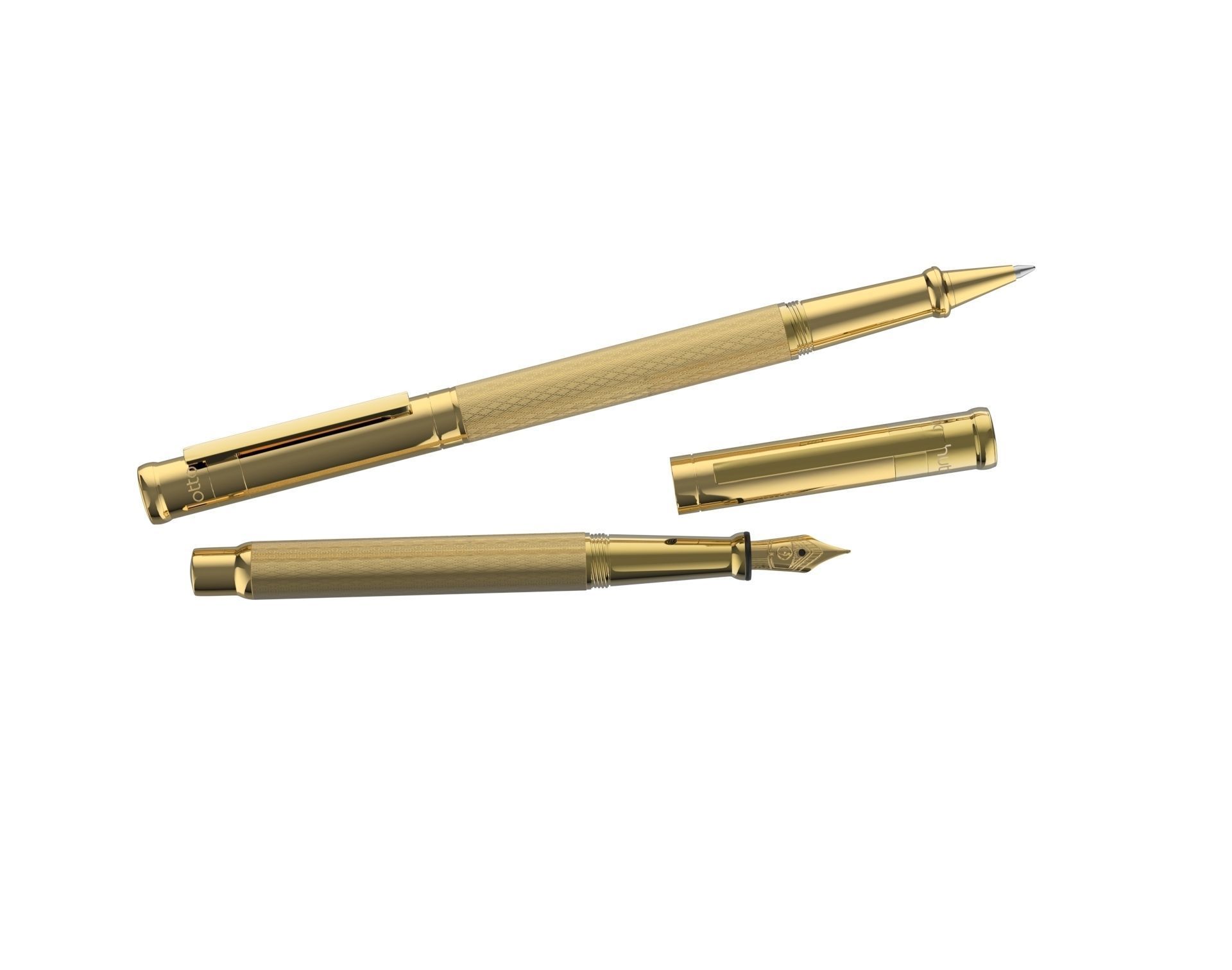 ottohutt fountain pen- engraved 3D model_21