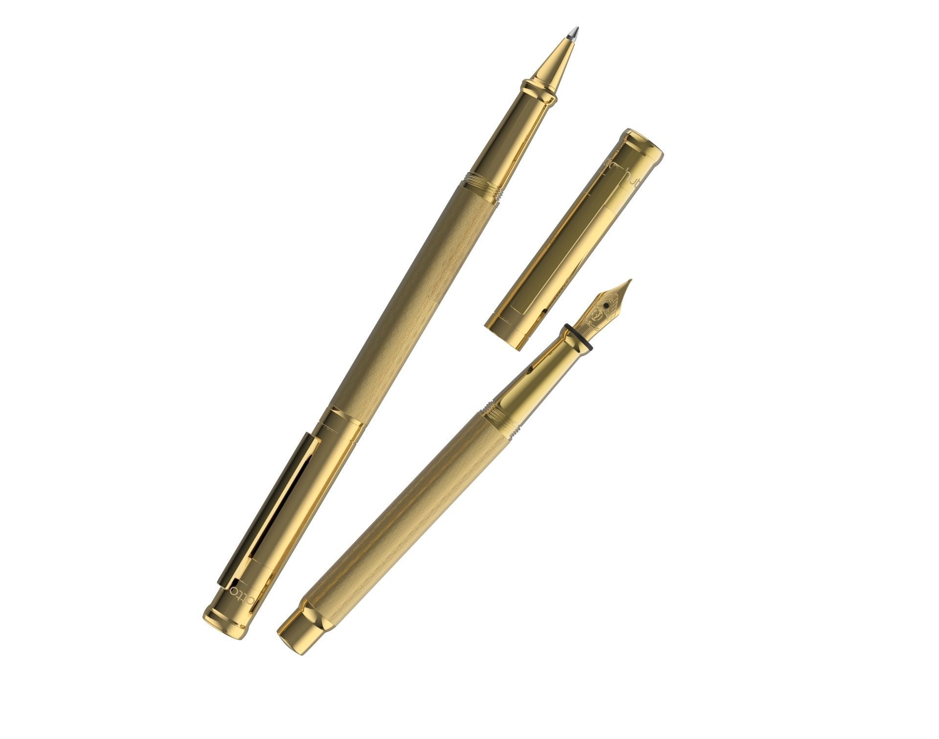 ottohutt fountain pen- engraved 3D model_35