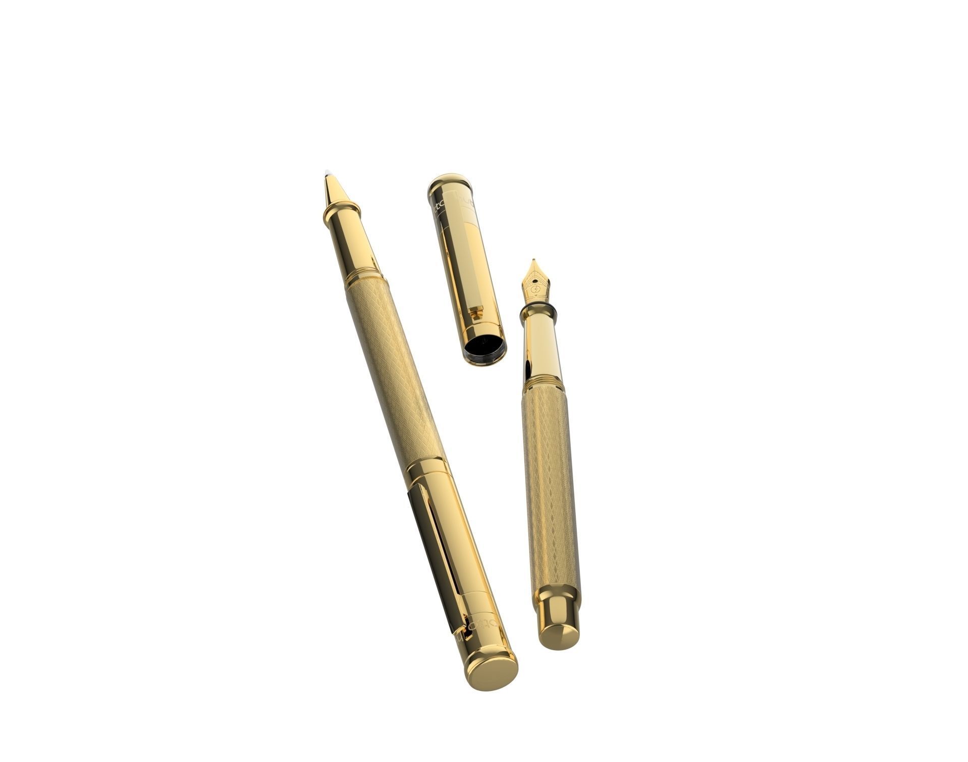 ottohutt fountain pen- engraved 3D model_1