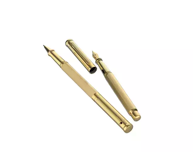 ottohutt fountain pen- engraved 3D model