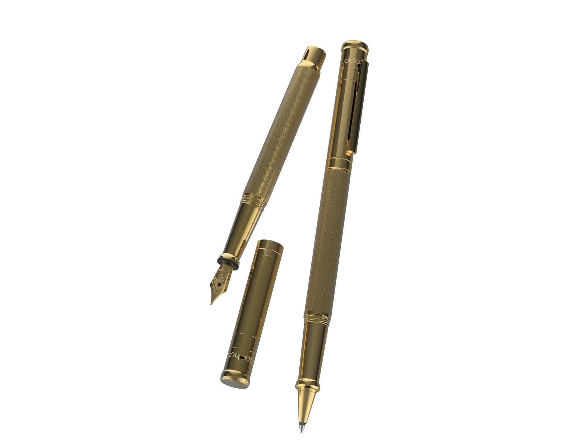 ottohutt fountain pen- engraved 3D model_11