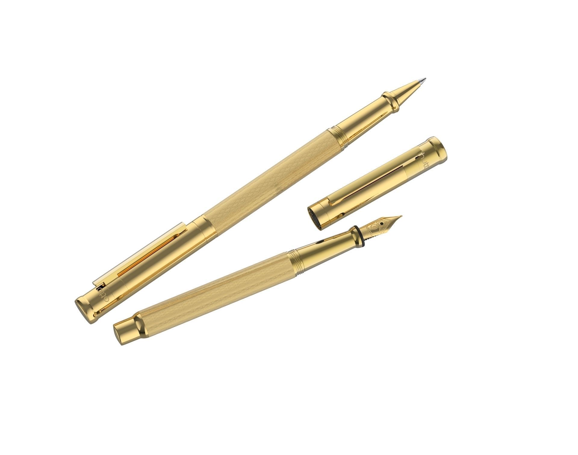 ottohutt fountain pen- engraved 3D model_4