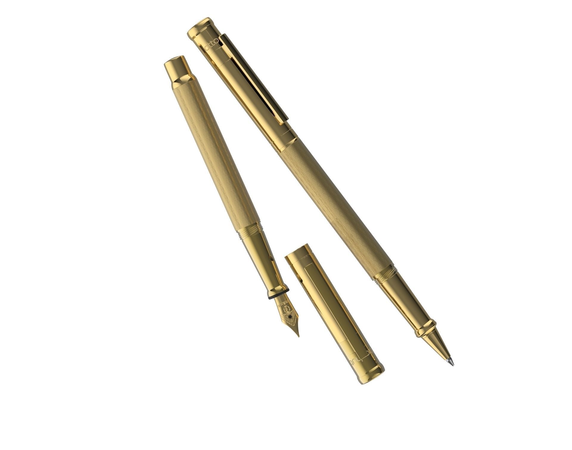 ottohutt fountain pen- engraved 3D model_26