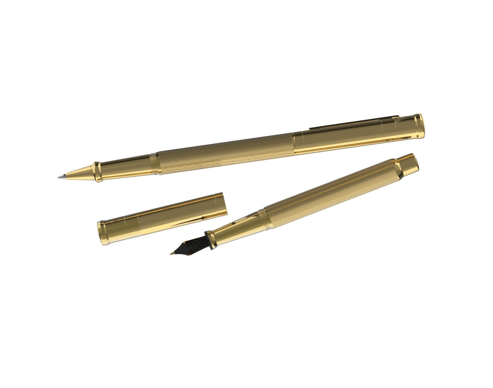 ottohutt fountain pen- engraved 3D model_43