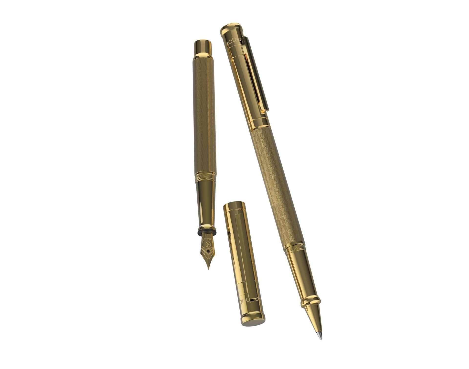 ottohutt fountain pen- engraved 3D model_10
