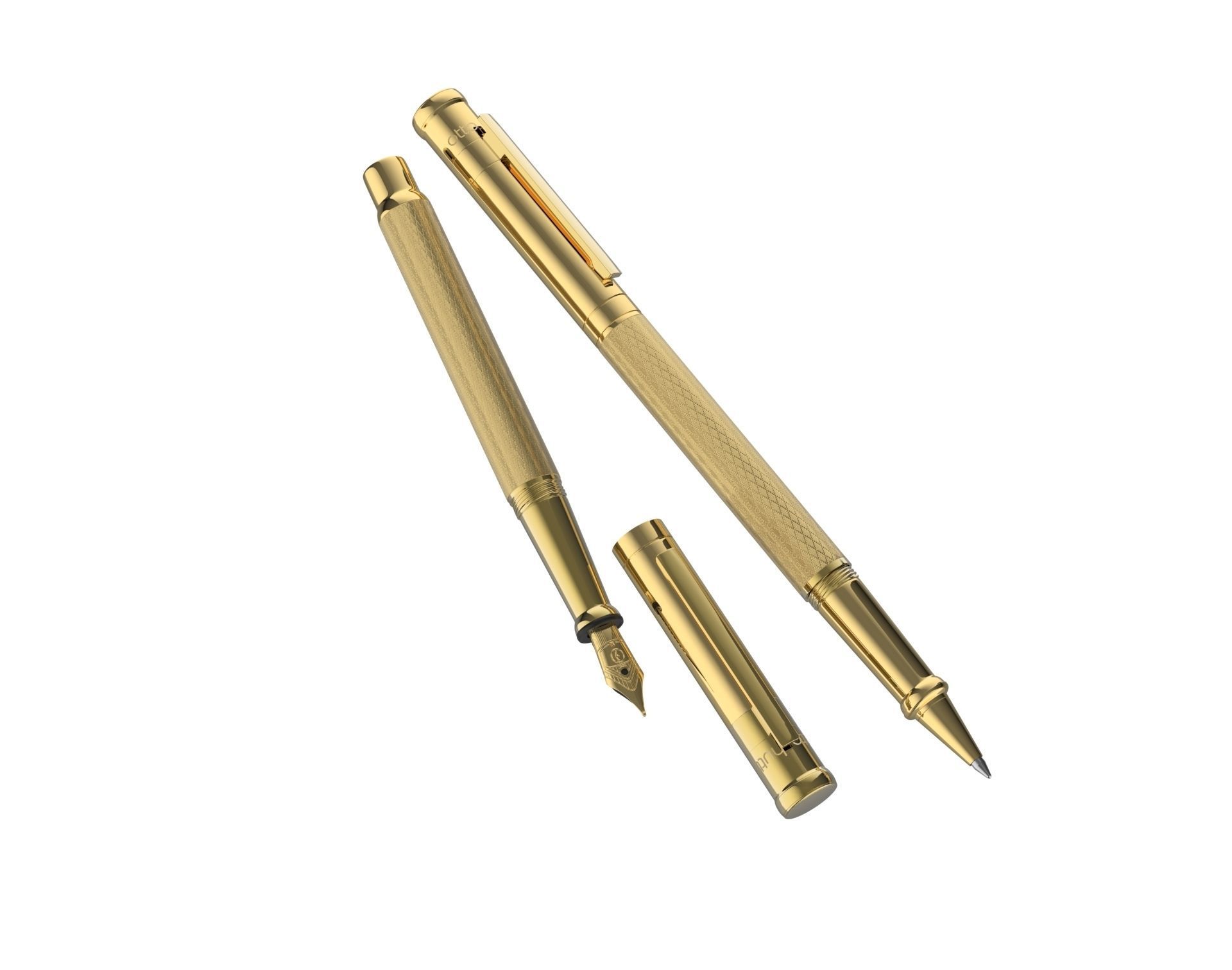 ottohutt fountain pen- engraved 3D model_9