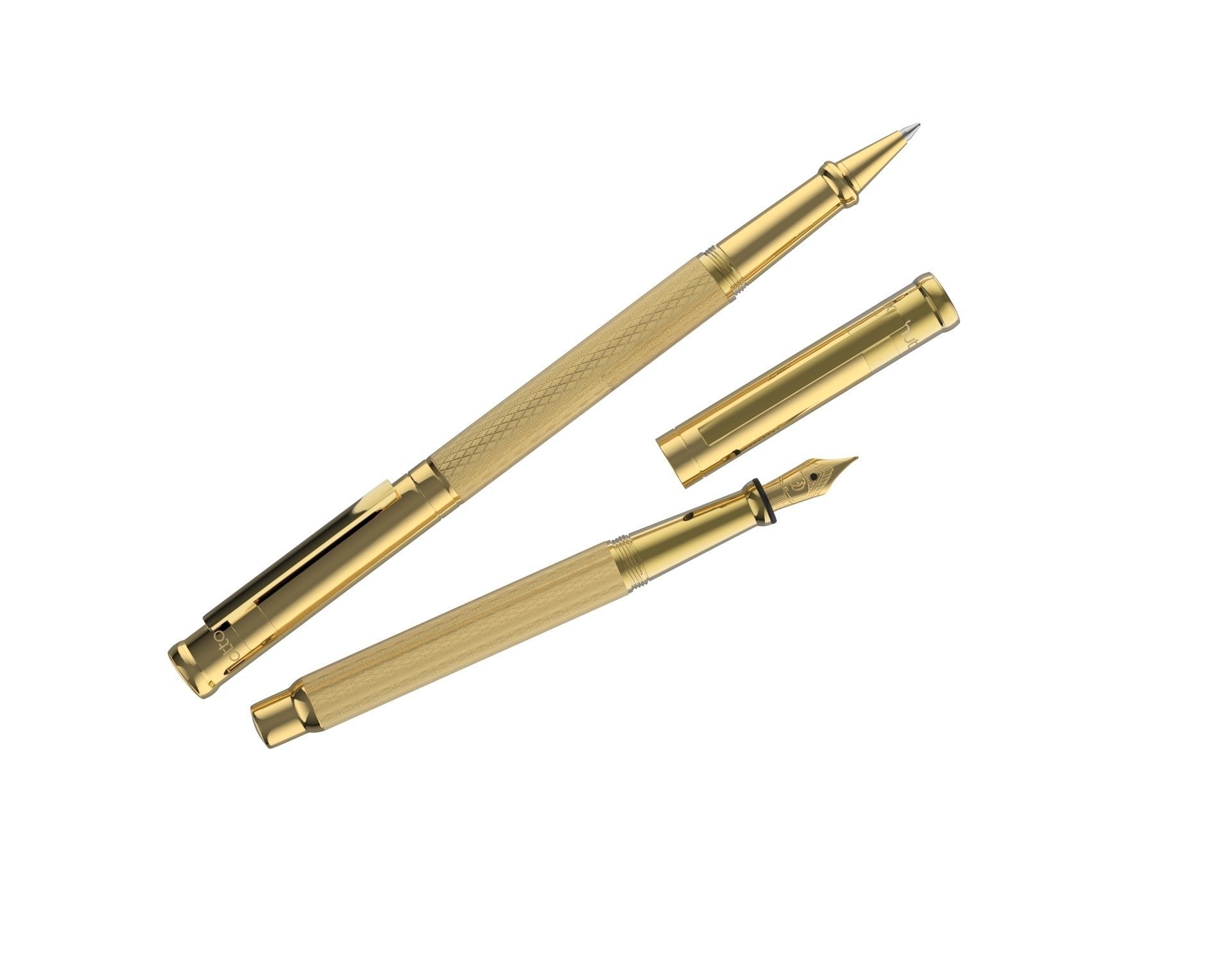 ottohutt fountain pen- engraved 3D model_23