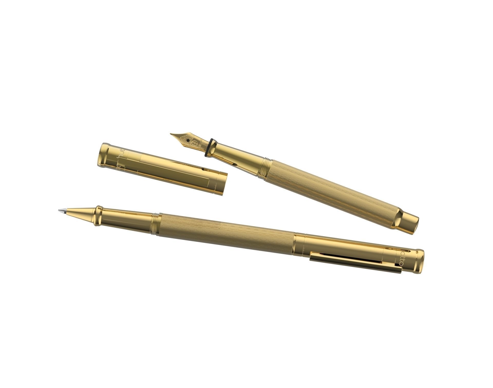 ottohutt fountain pen- engraved 3D model_31