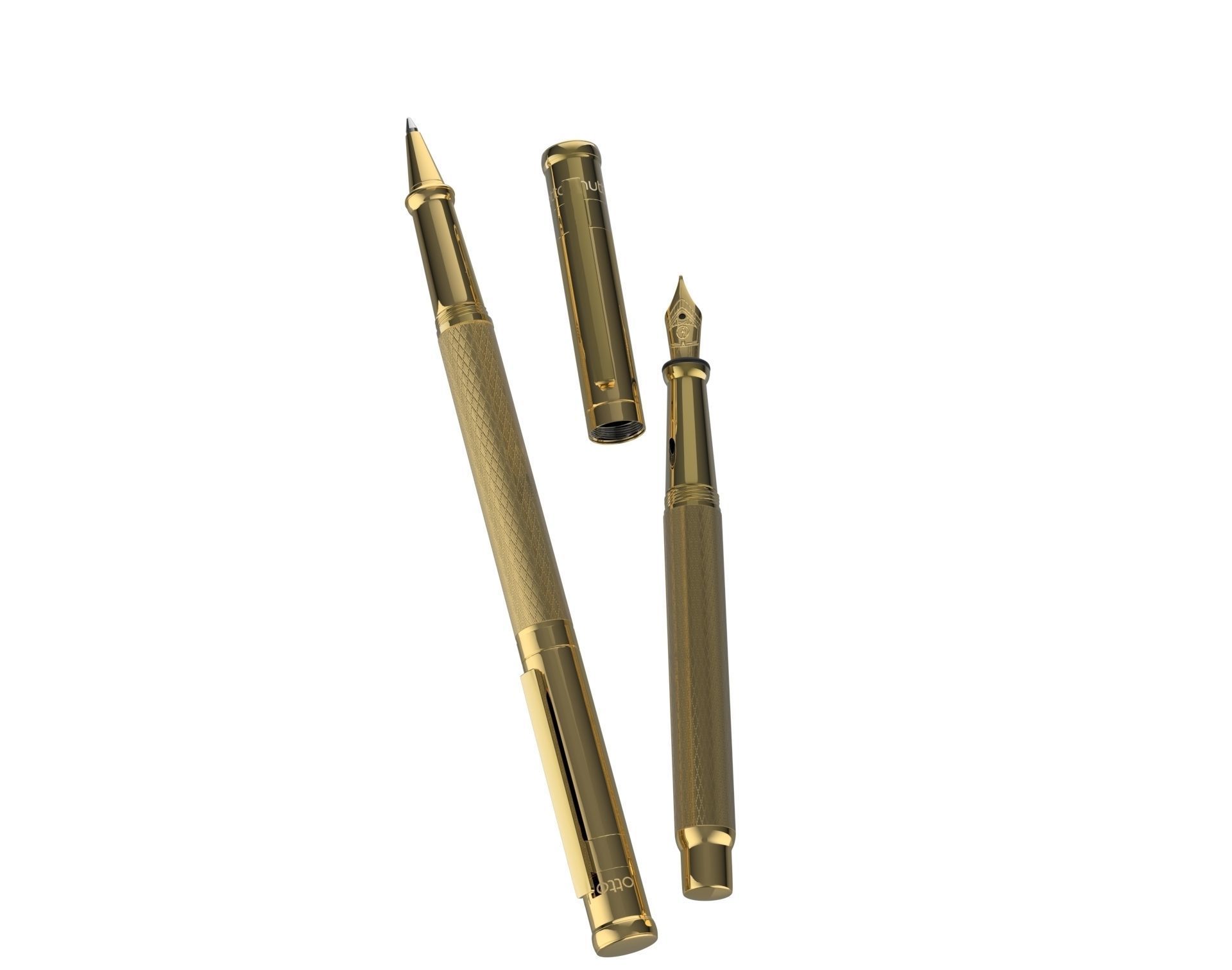 ottohutt fountain pen- engraved 3D model_22
