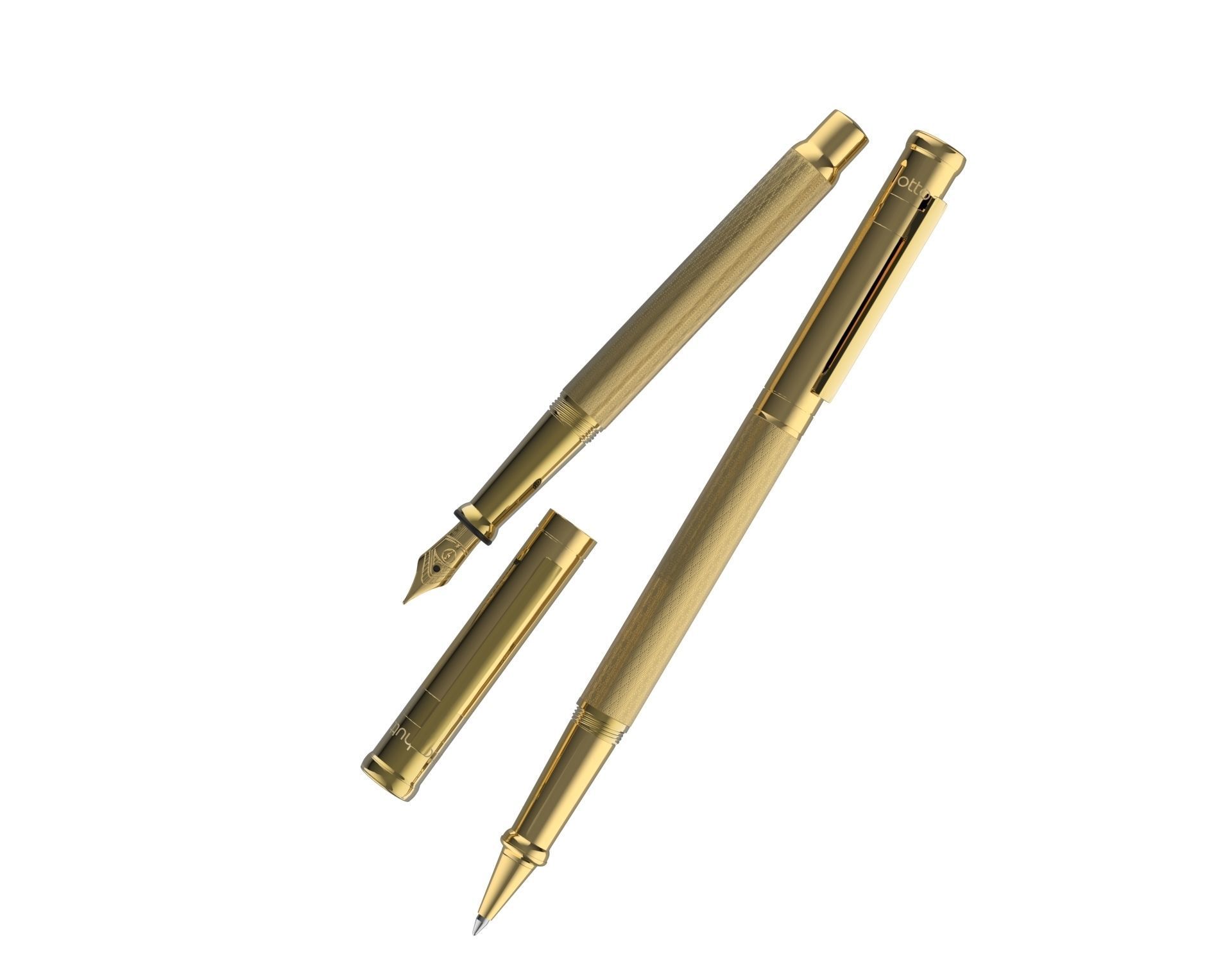 ottohutt fountain pen- engraved 3D model_28