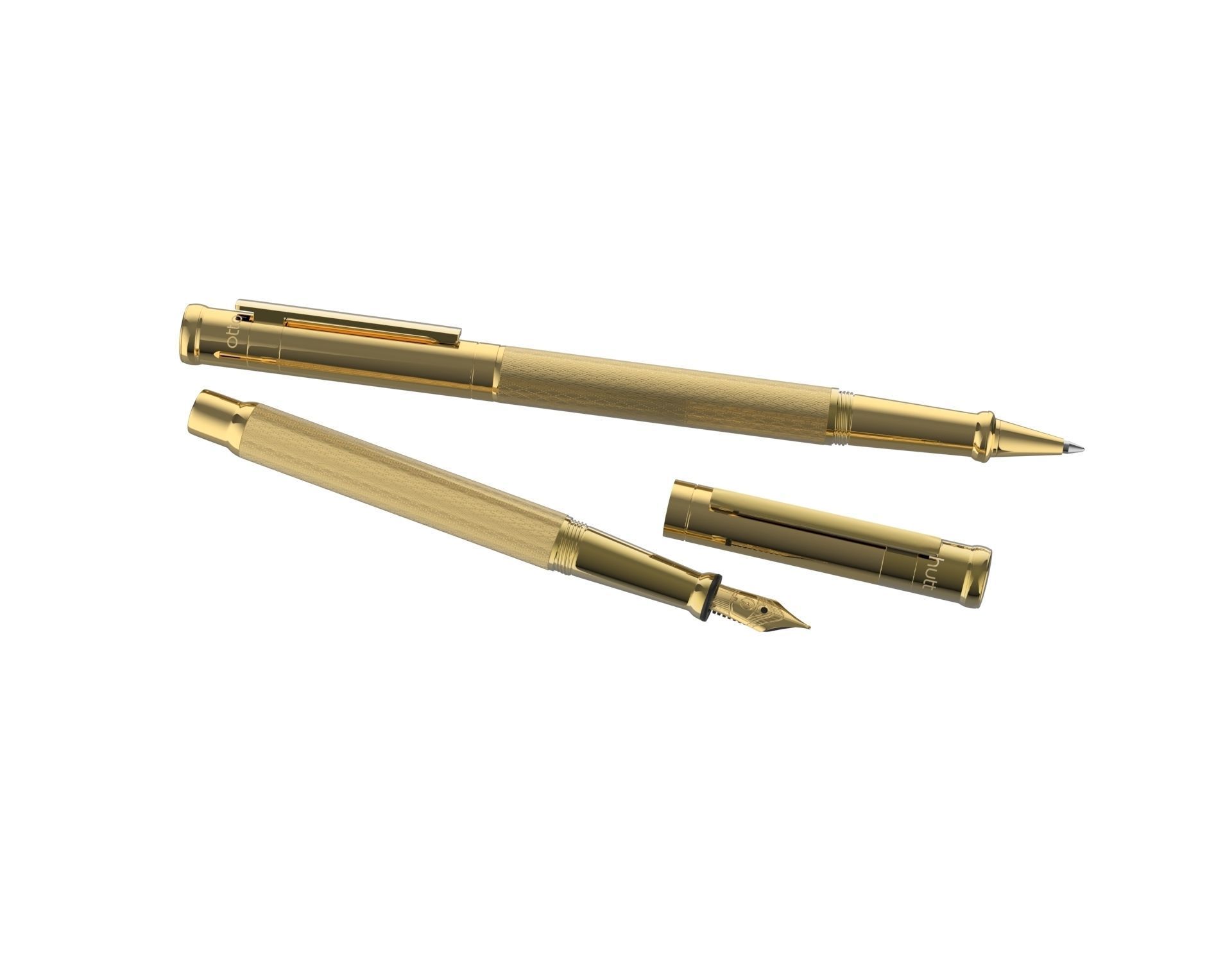 ottohutt fountain pen- engraved 3D model_3