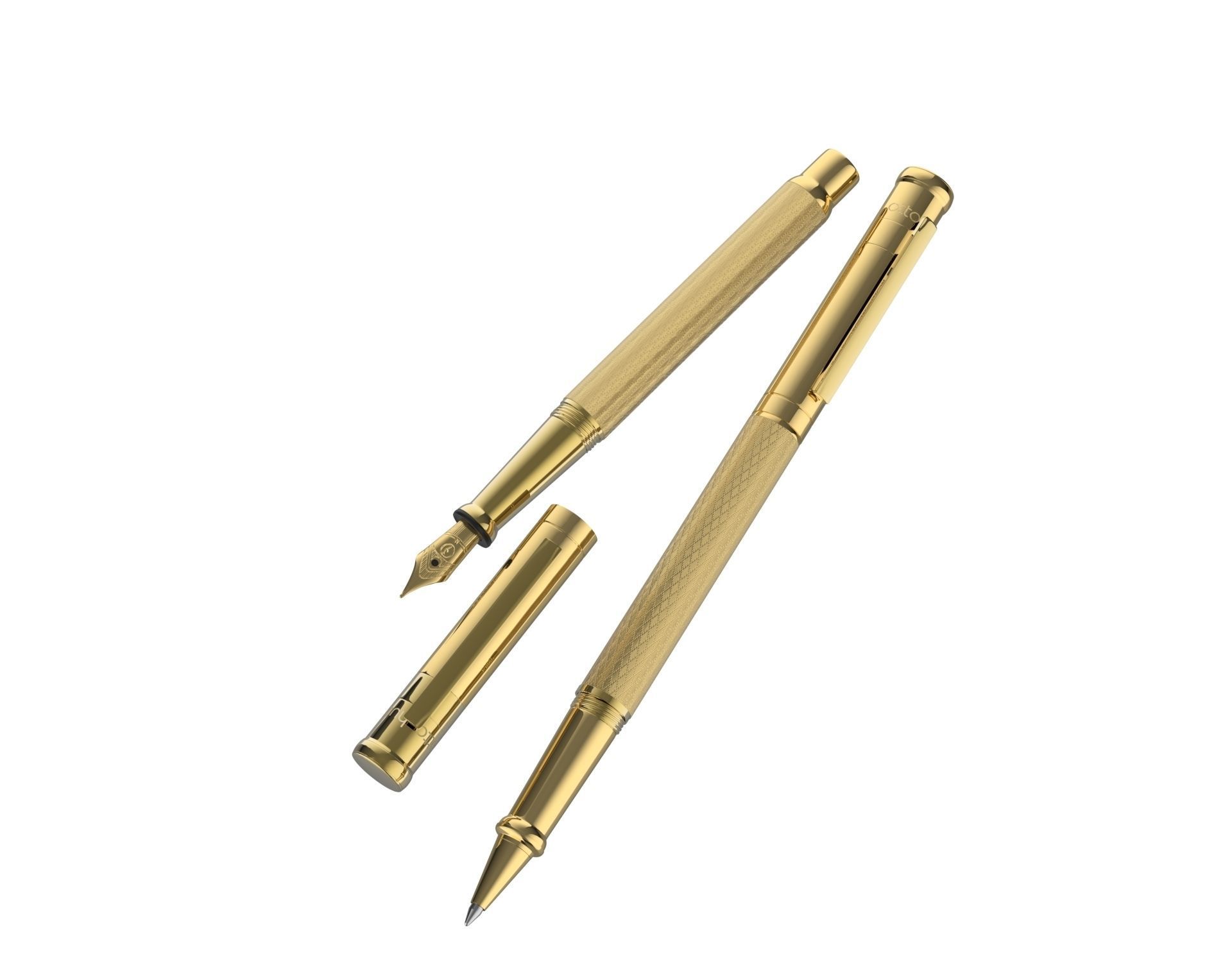 ottohutt fountain pen- engraved 3D model_13