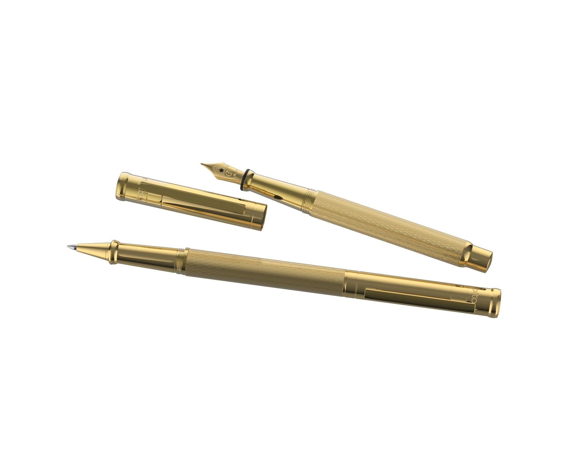 ottohutt fountain pen- engraved 3D model_14