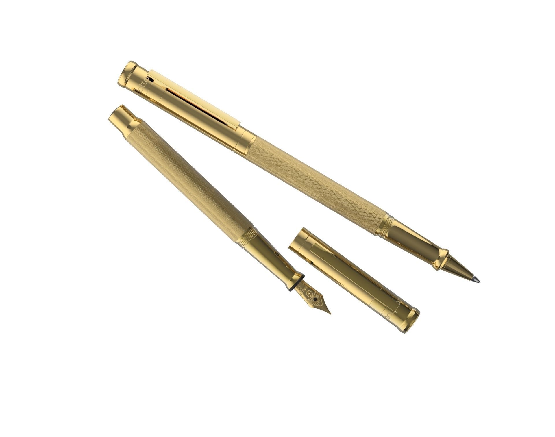 ottohutt fountain pen- engraved 3D model_24