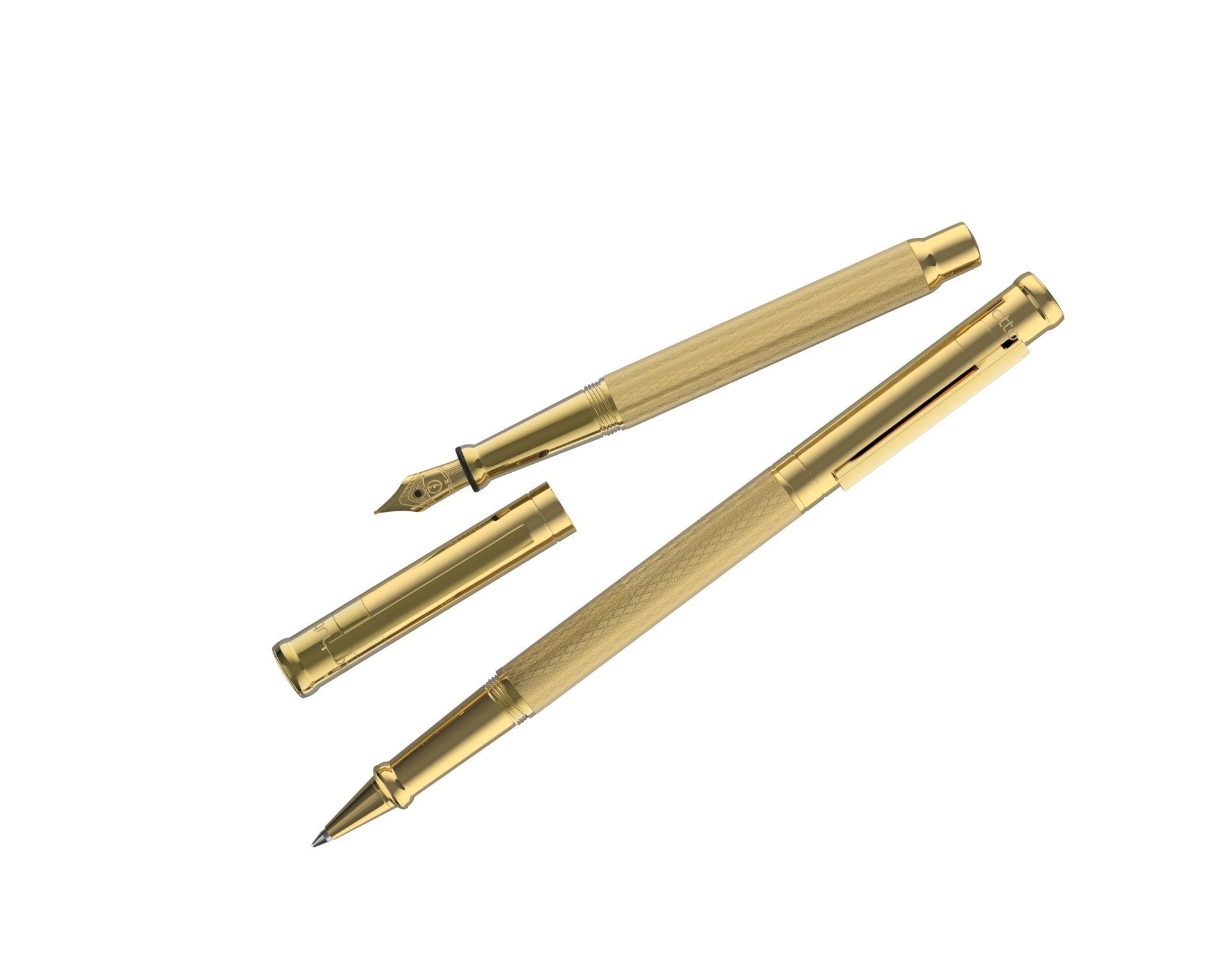 ottohutt fountain pen- engraved 3D model_30