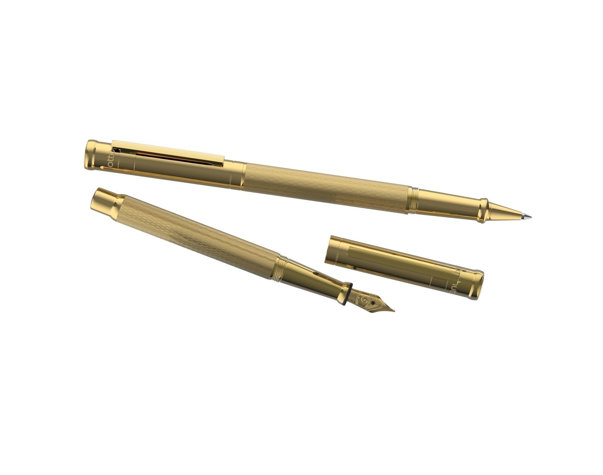 ottohutt fountain pen- engraved 3D model_20