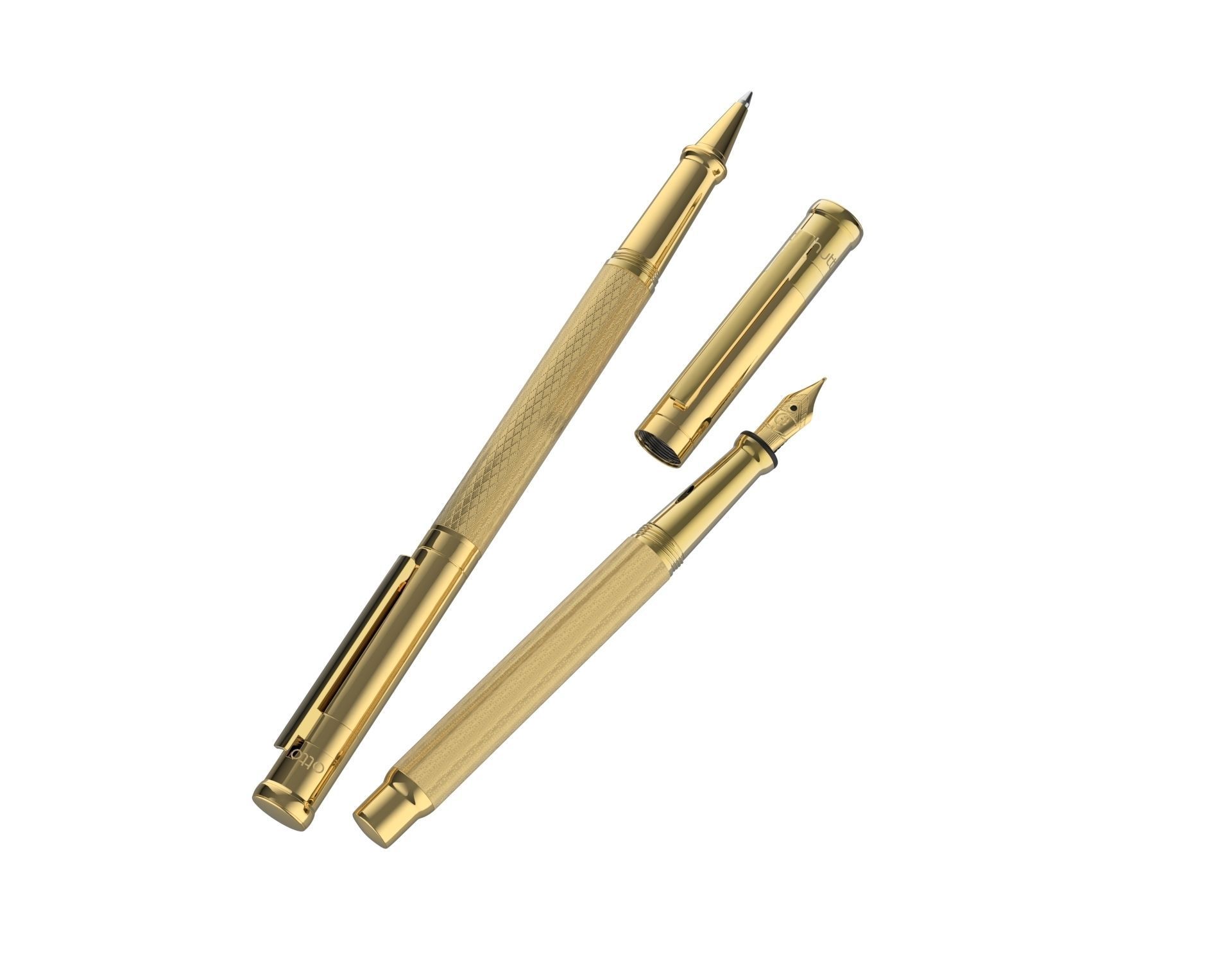 ottohutt fountain pen- engraved 3D model_16