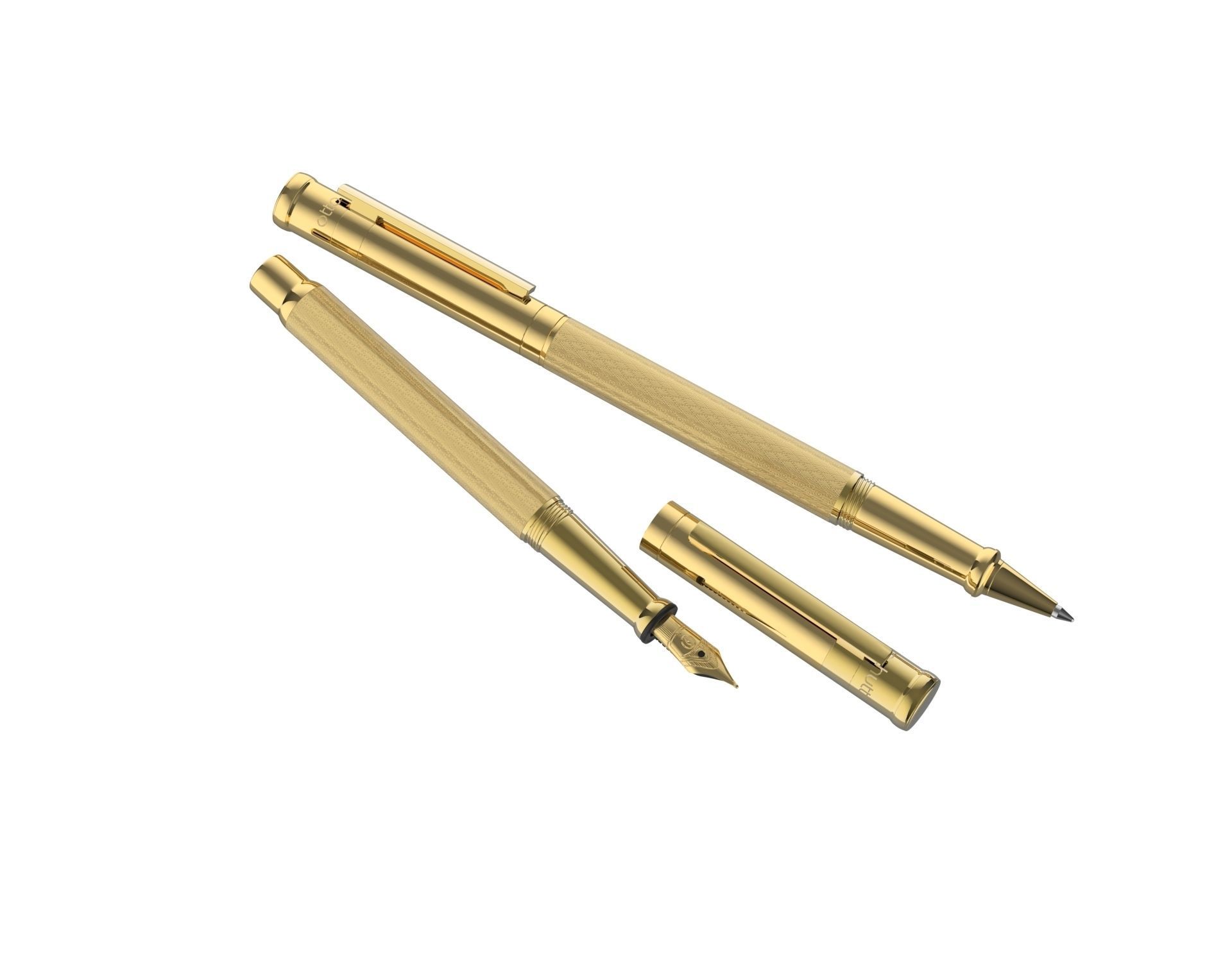 ottohutt fountain pen- engraved 3D model_6