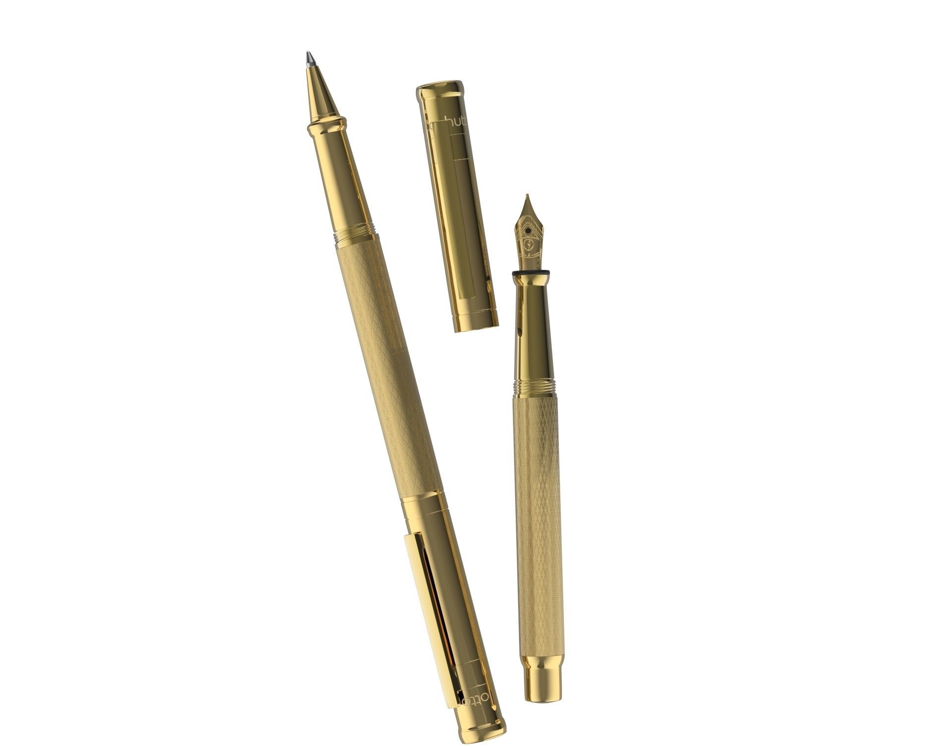 ottohutt fountain pen- engraved 3D model_32