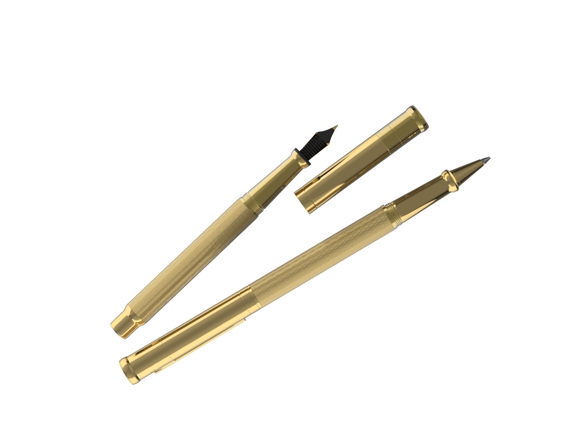 ottohutt fountain pen- engraved 3D model_36