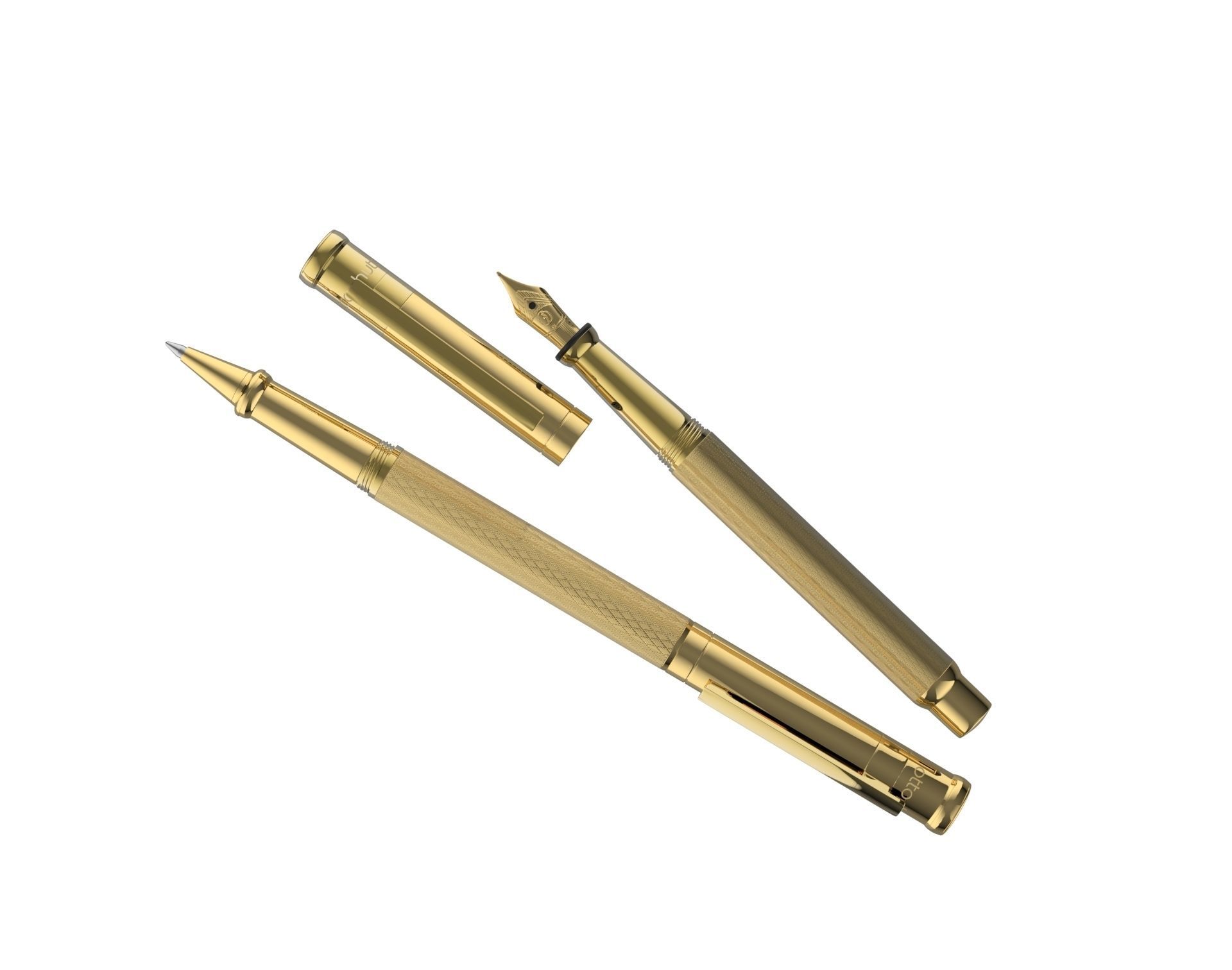 ottohutt fountain pen- engraved 3D model_34