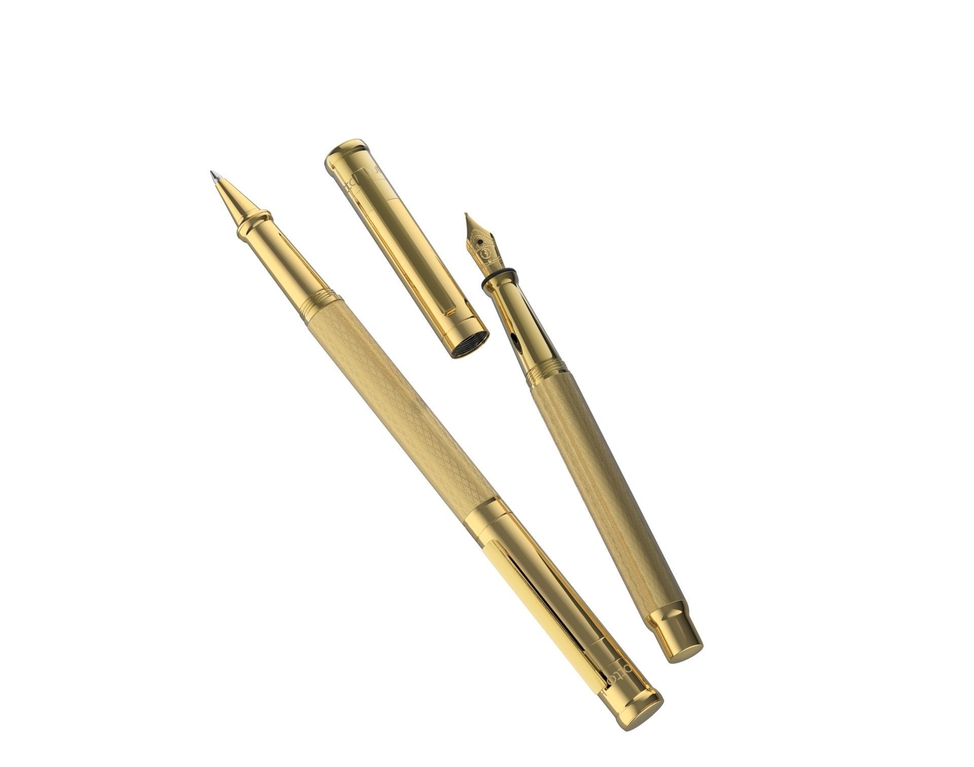 ottohutt fountain pen- engraved 3D model_19