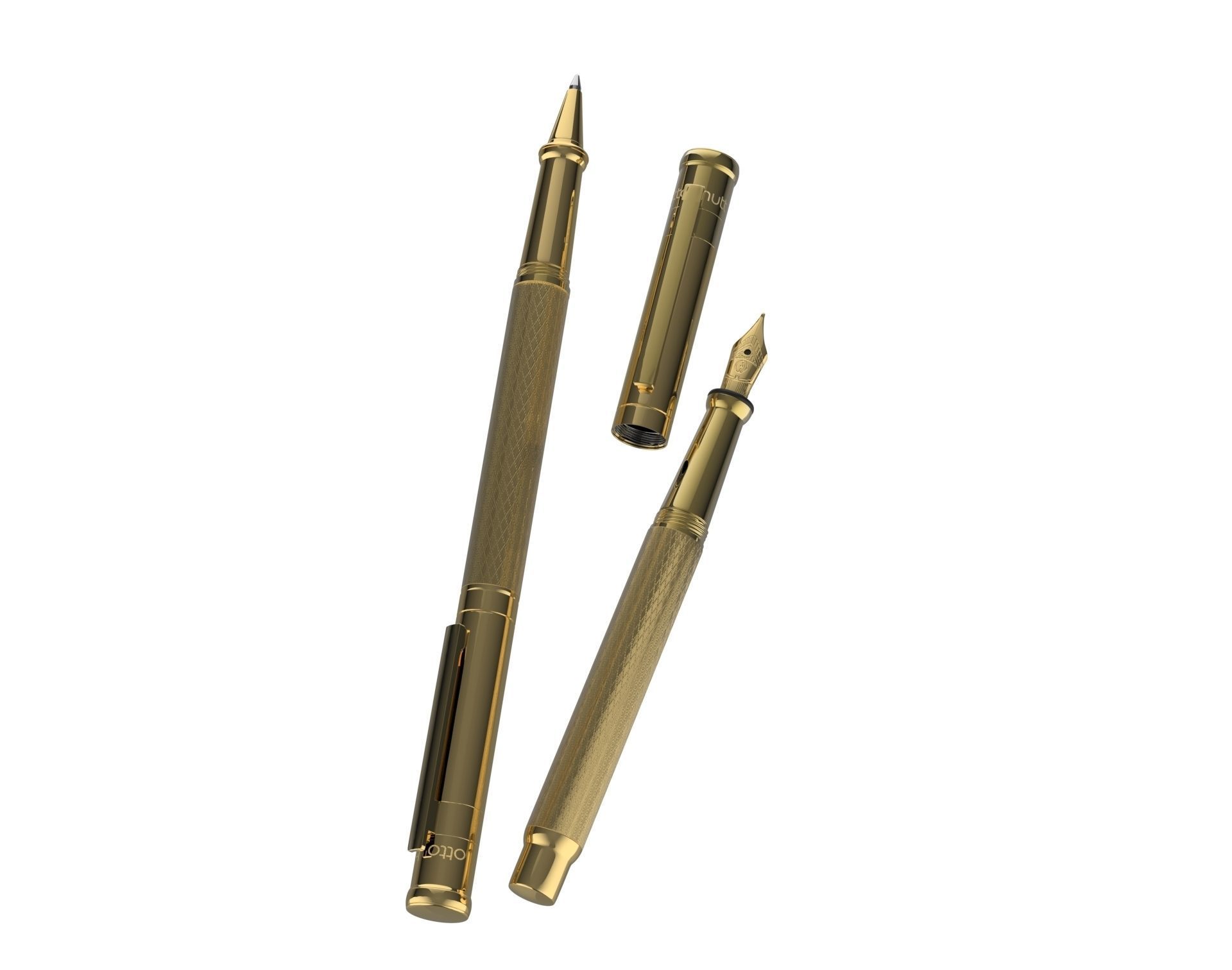 ottohutt fountain pen- engraved 3D model_17