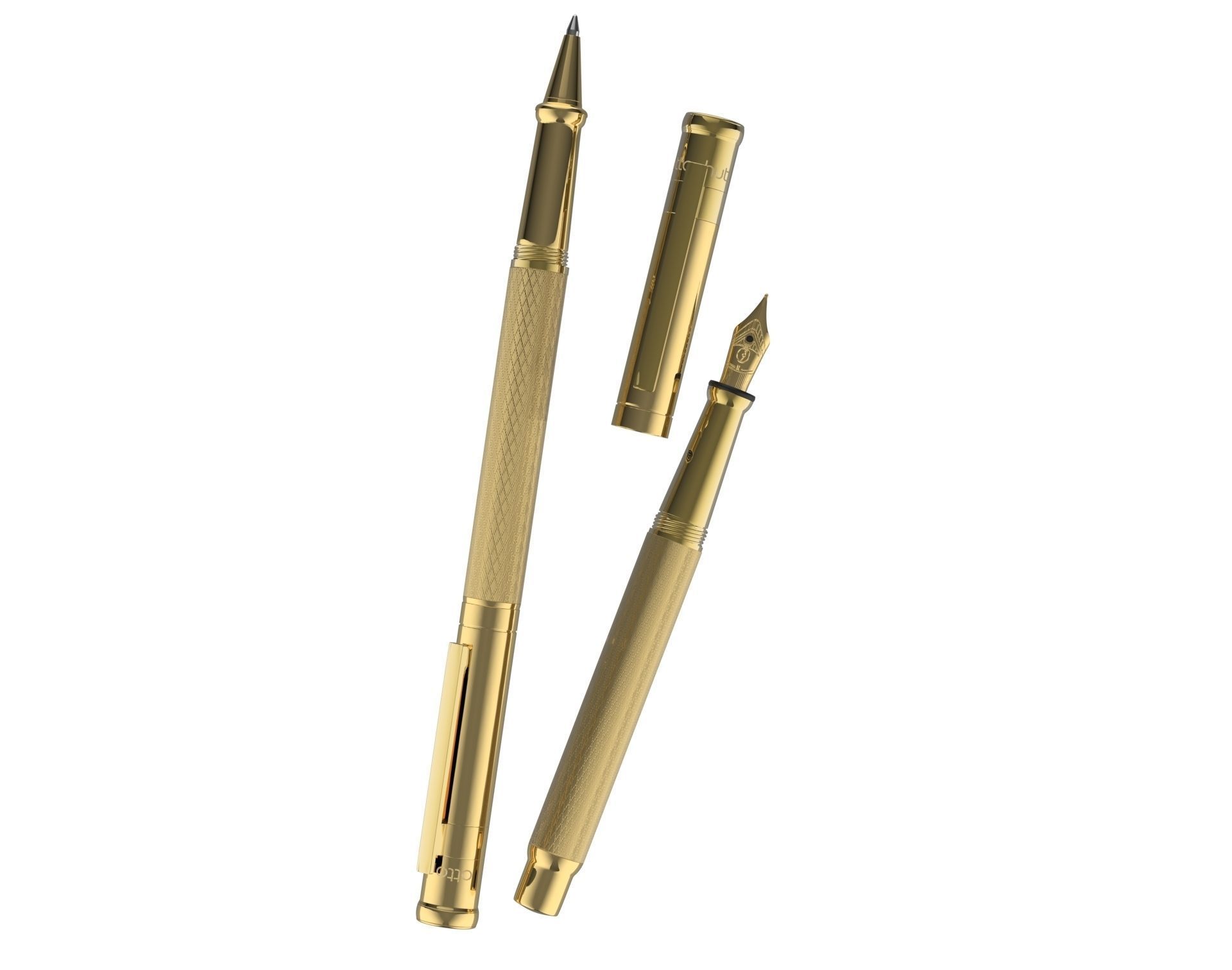 ottohutt fountain pen- engraved 3D model_38