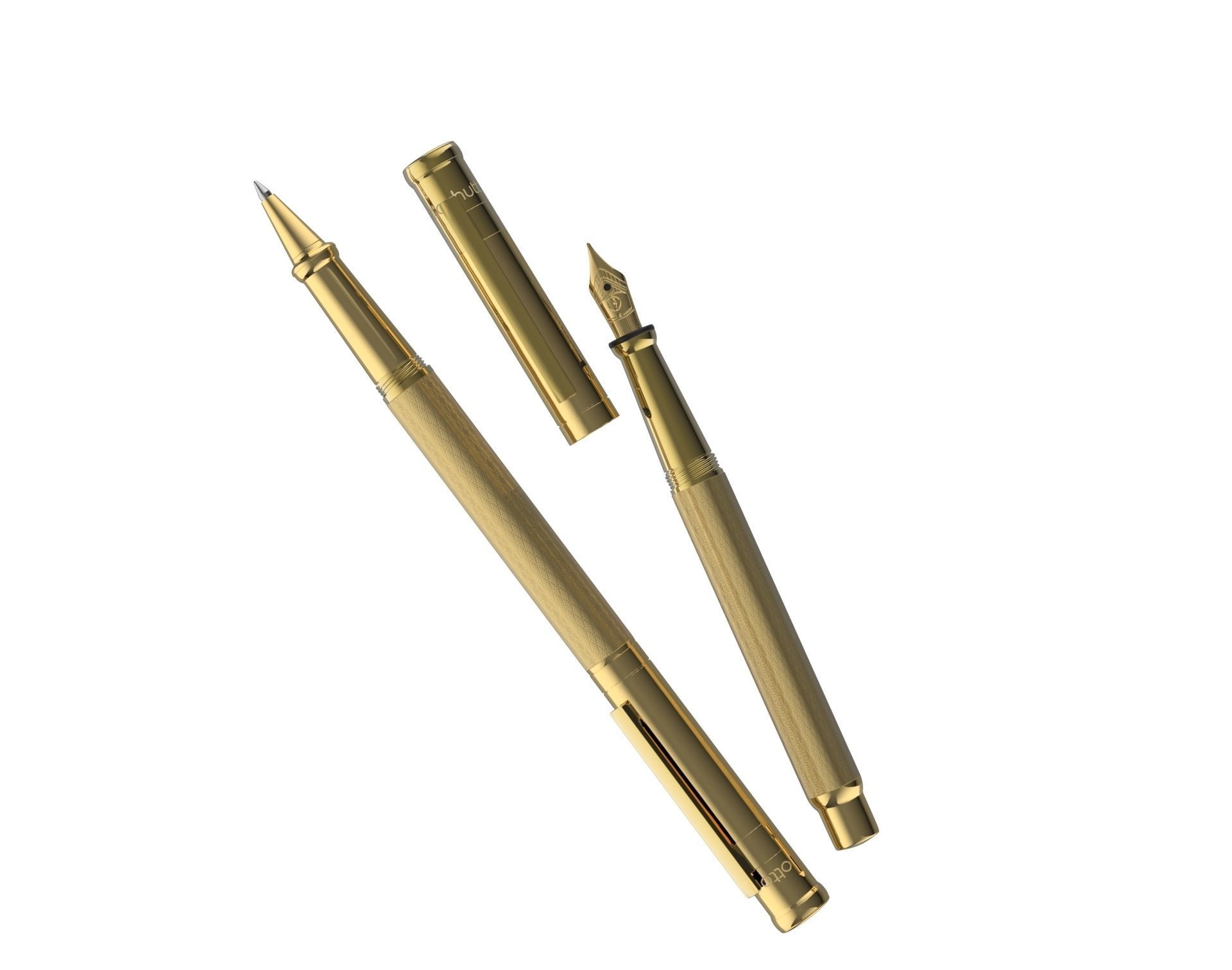 ottohutt fountain pen- engraved 3D model_33