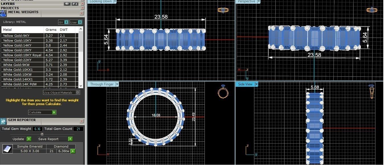 Sapphire Eternity Solitaire Band Ring 3dm stl renders details 3D print model_3