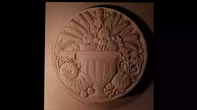 Cornucopia CNC 3d Print High Relief Sand Casting 3D print model
