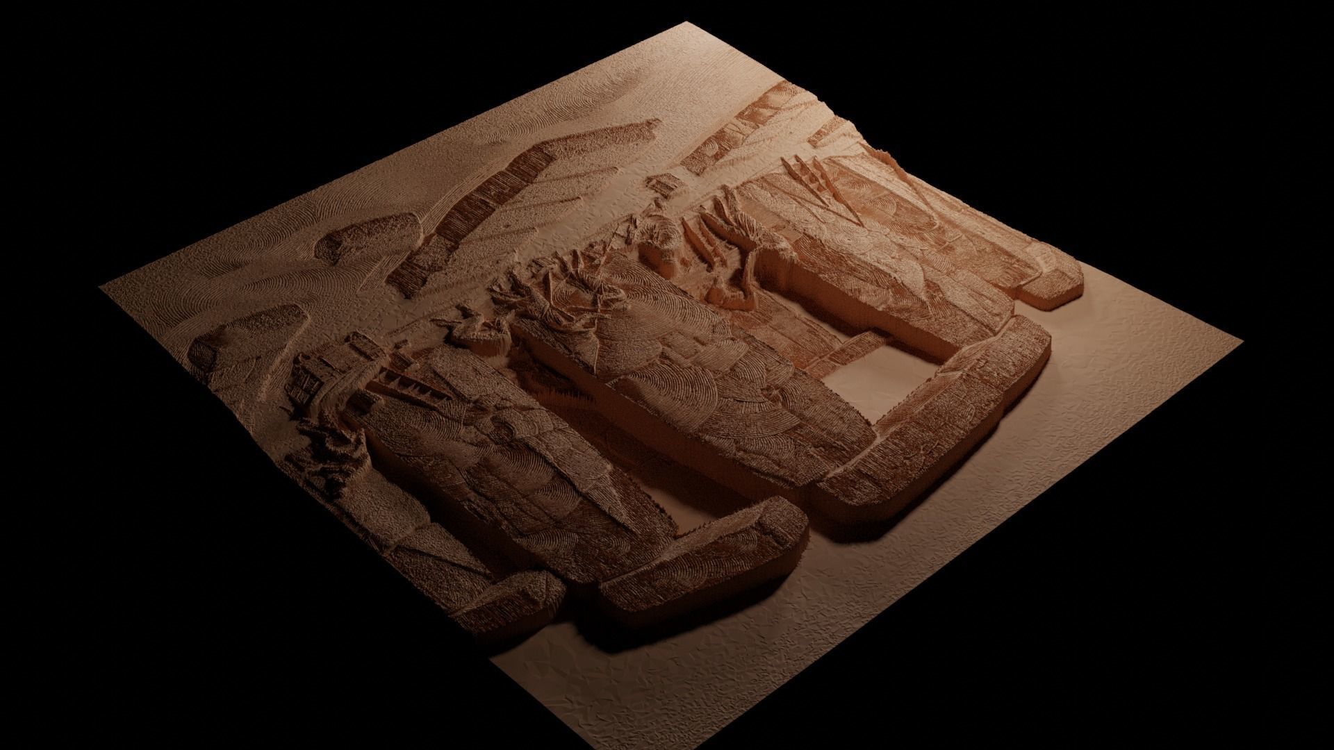 Construction Of Stonehenge CNC 3d Print High Relief Sand Casting 3D print model_3