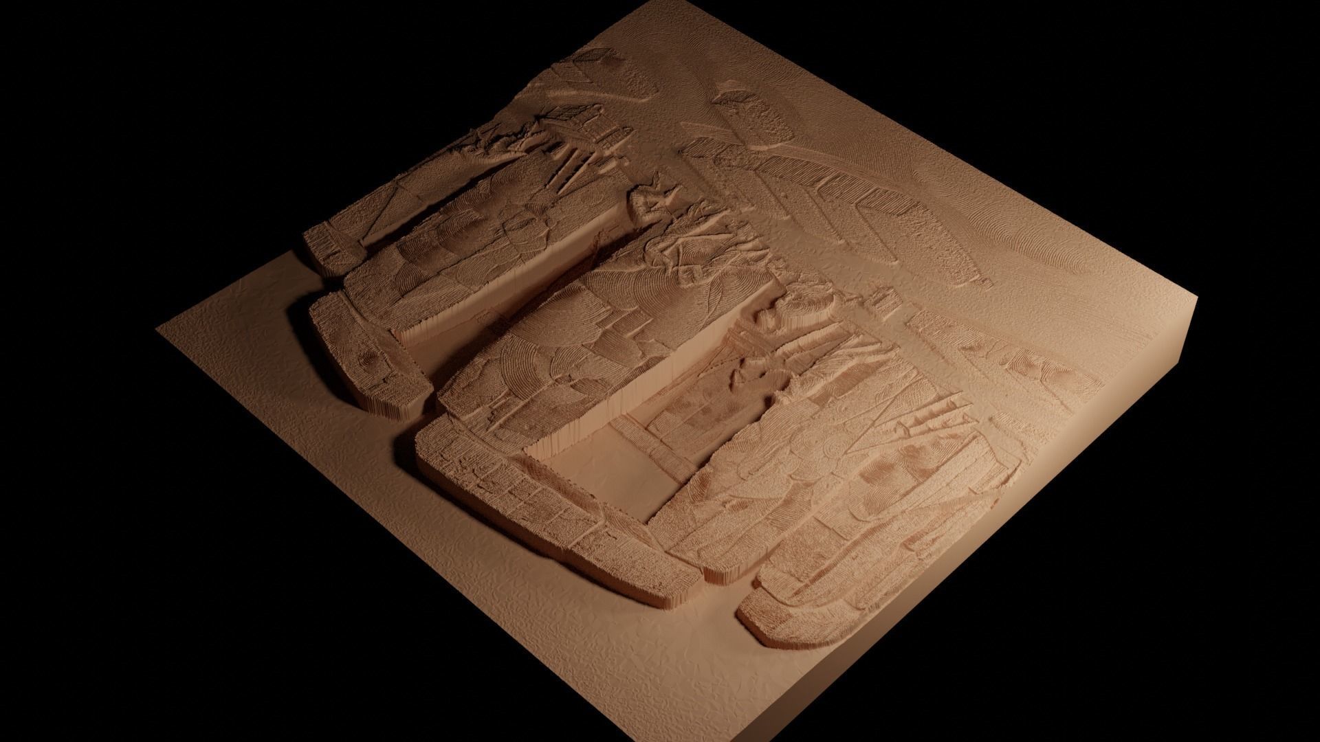 Construction Of Stonehenge CNC 3d Print High Relief Sand Casting 3D print model_4