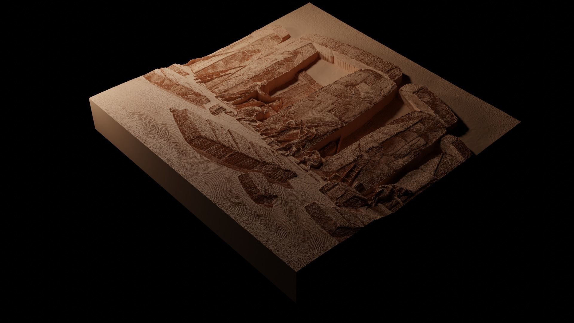 Construction Of Stonehenge CNC 3d Print High Relief Sand Casting 3D print model_1