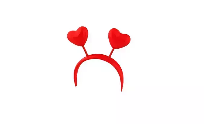 Prop50 Heart Headband Low-poly 3D model