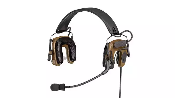 3M PELTOR COMTAC IV HEADSET Low-poly 3D model