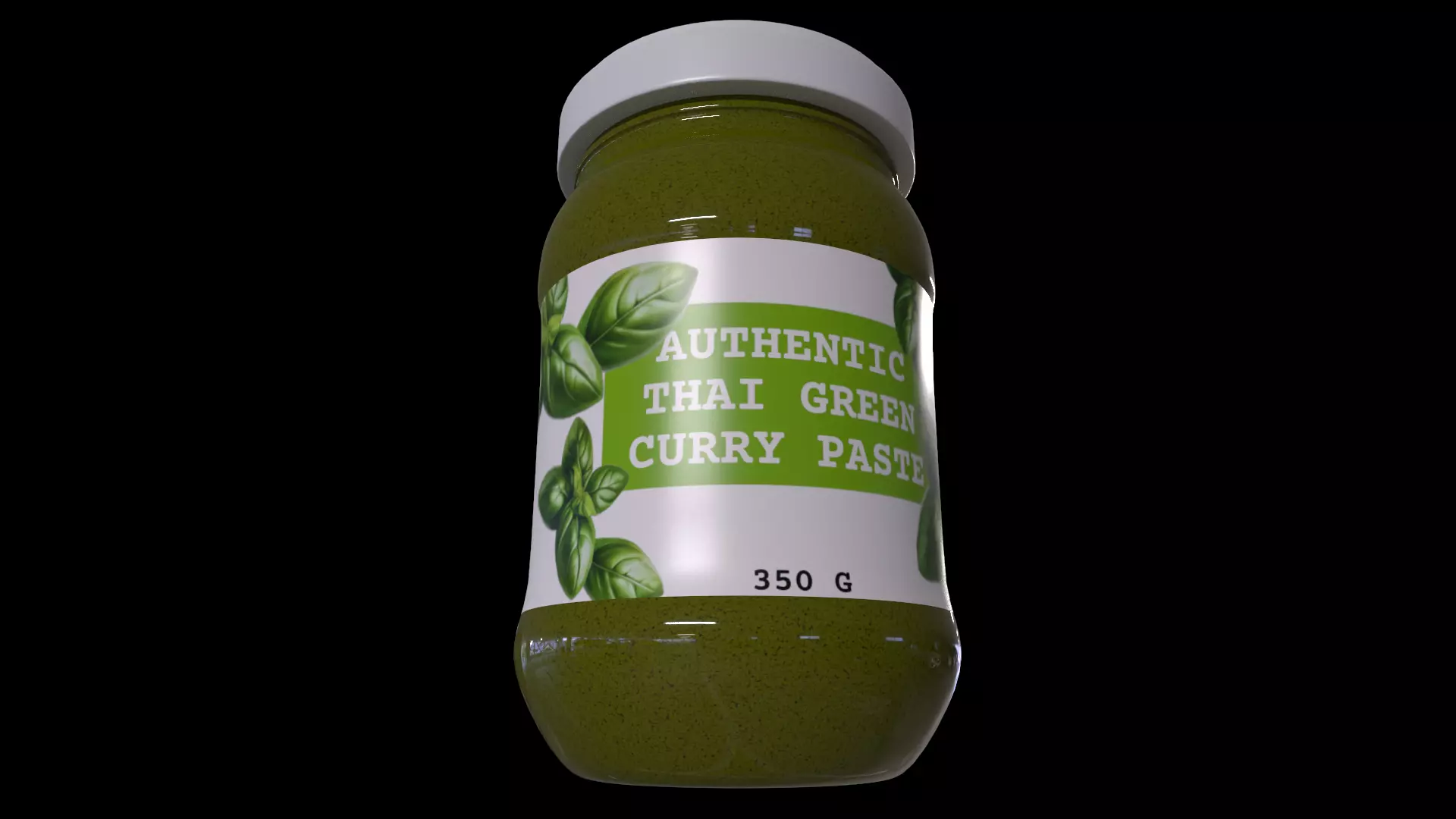 Green Curry Paste - GAME READY PBR Low-poly 3D model_0