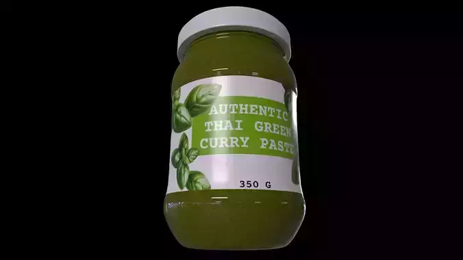 Green Curry Paste - GAME READY PBR Low-poly 3D model