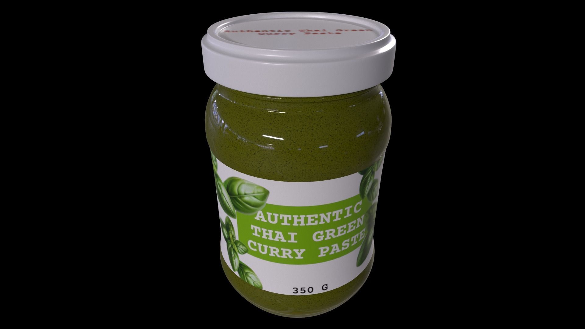 Green Curry Paste - GAME READY PBR Low-poly 3D model_3