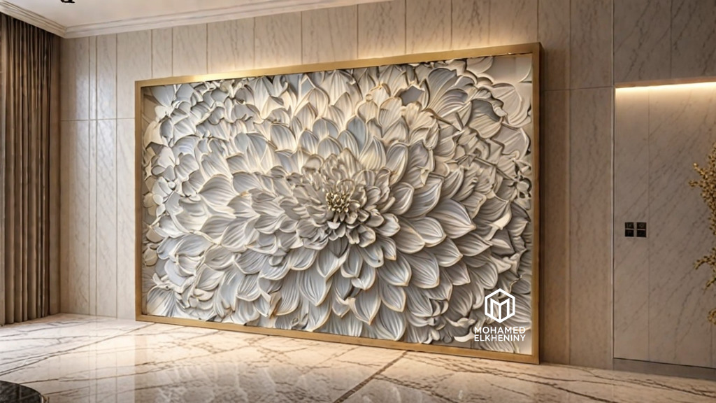 modern panel wall decor set relief stl mural CNC 172 3D model_4