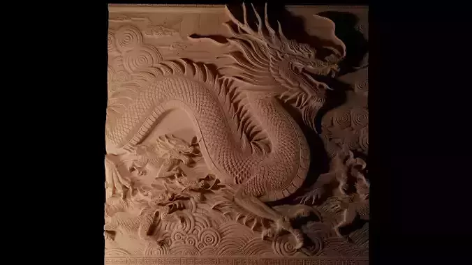 Chinese Dragon CNC 3d Print High Relief Sand Casting