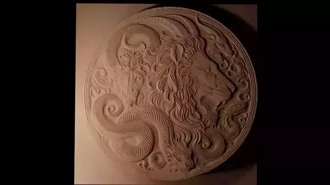 Chimera CNC 3d Print High Relief Sand Casting 3D print model