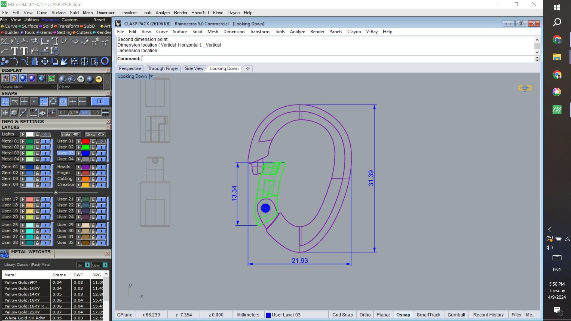 spring lock clasp set for jewelry 3D print model_3