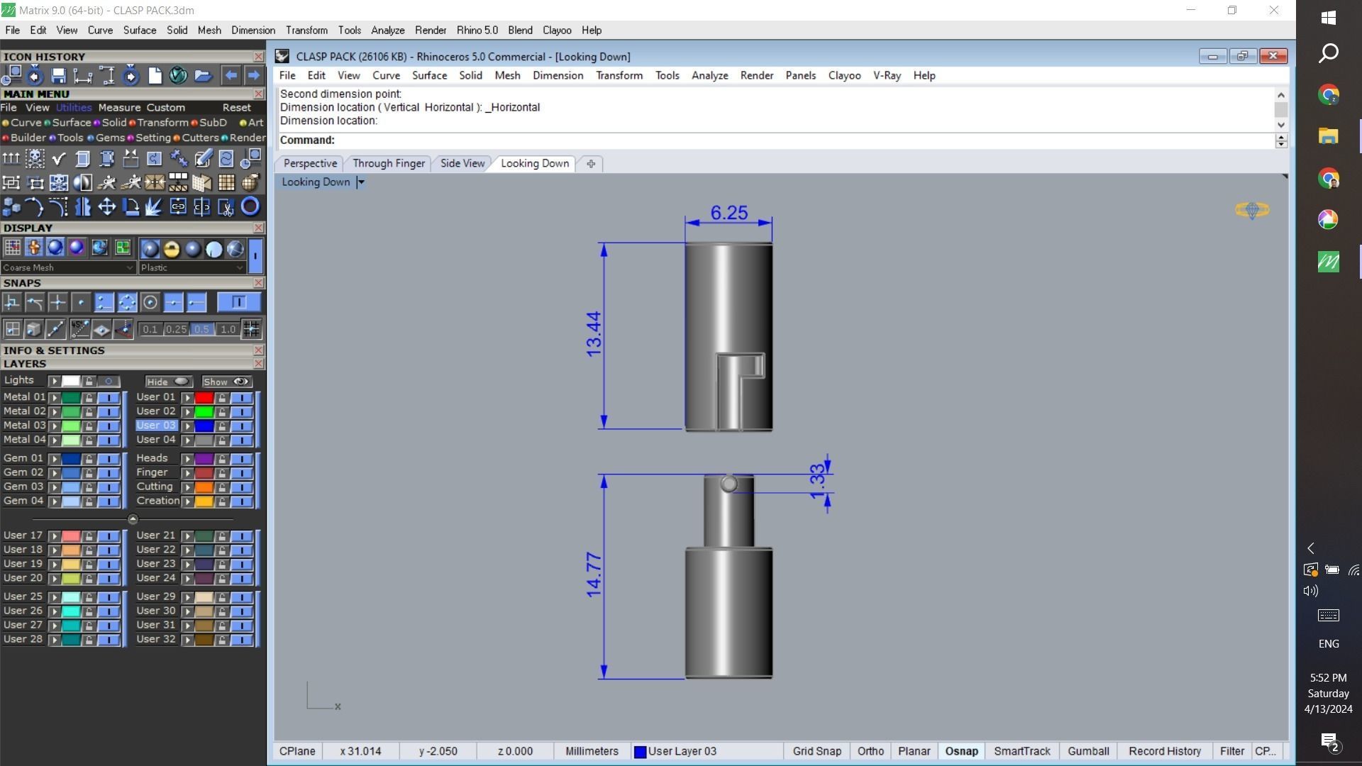 spring lock clasp set for jewelry 3D print model_5