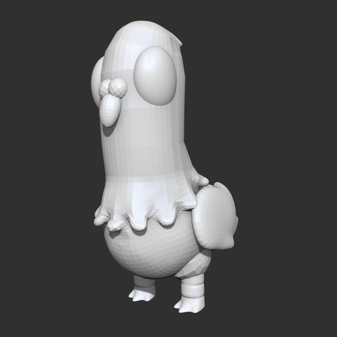 Dove Cartoon  Low-poly 3D model_1